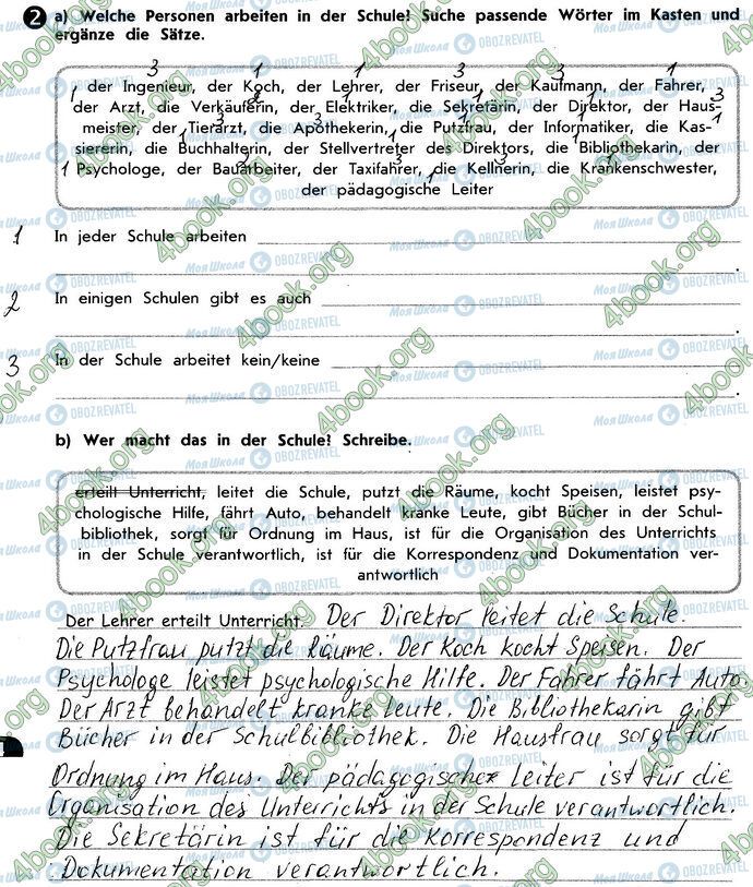 ГДЗ Німецька мова 10 клас сторінка Стр34 Впр2